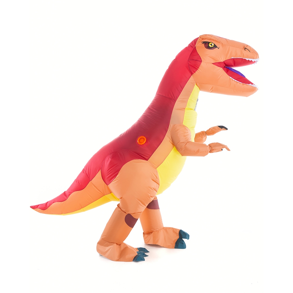 HSCTEK Inflatable Dinosaur Costume for Adults, Blow Up Velociraptor ...