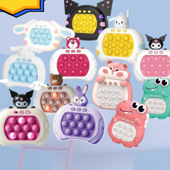 Children Pop It Game Machine 4 modes Speed Push Handle Game Quick Push ...