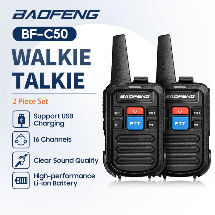 Baofeng BF-C50 Frequency 400-470MHz 16 Channels Mini Ultra Thin Walkie ...