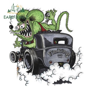 Earlfamily 13cm Rat Fink Anime Car sticker Waterproof Motorcycle ...