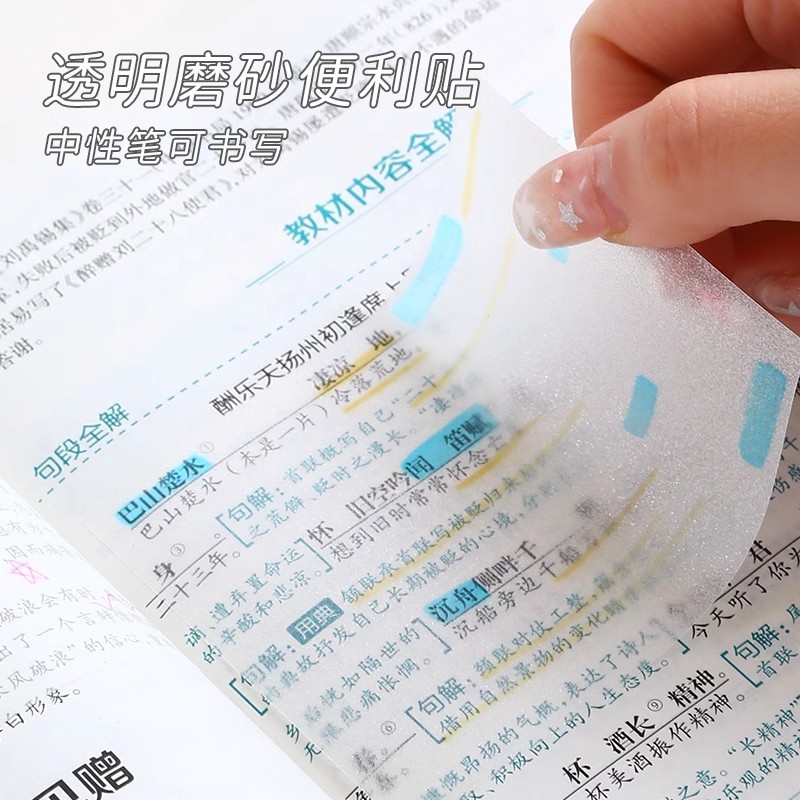 Languo Transparent frosted convenience stickers sticky note simple ...