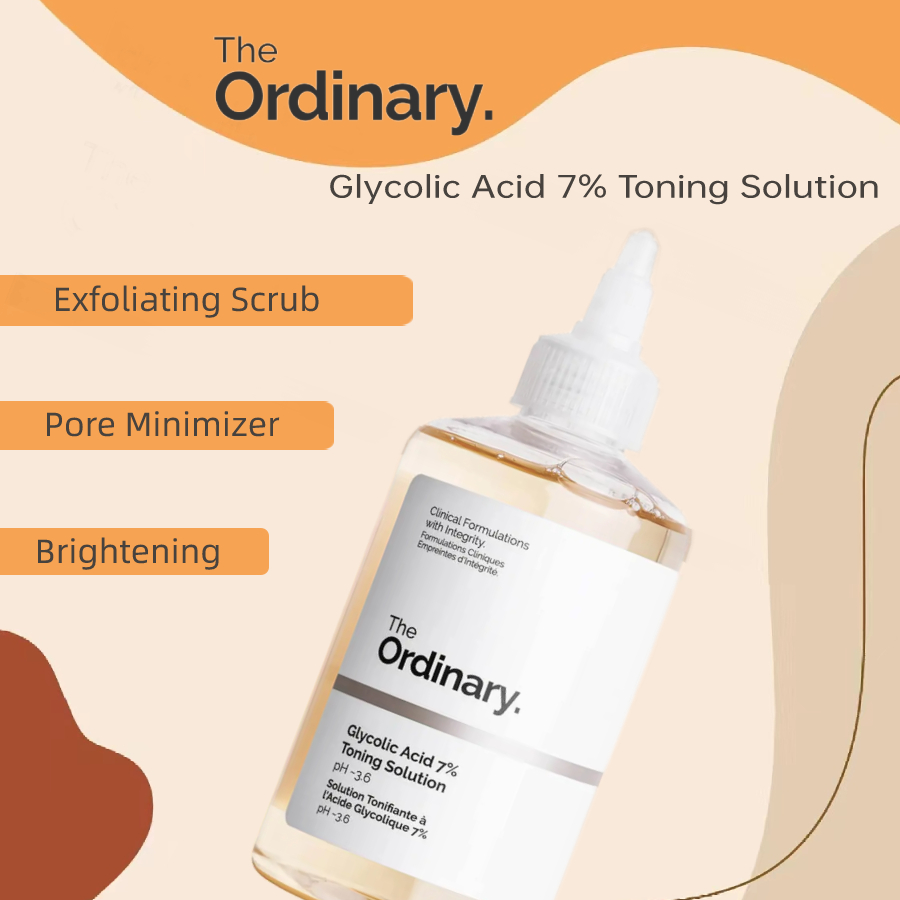 The Ordinary Glycolic Acid Toner For Face Exfoliating Scrub Dark Spot