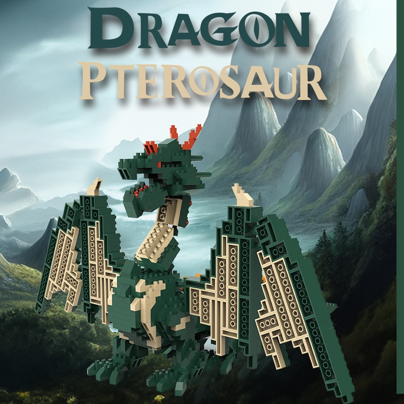 Dragon Model Small Particles DIY Matching Building Block Toys ...