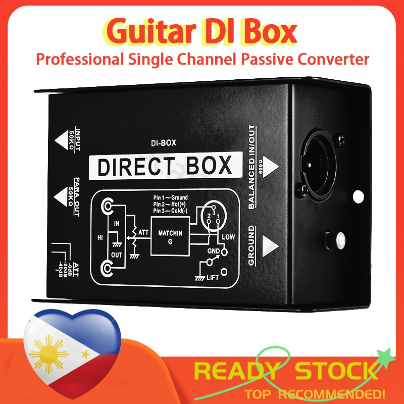 Professional Single Channel Passive DI-Box Direct Injection Audio Box ...