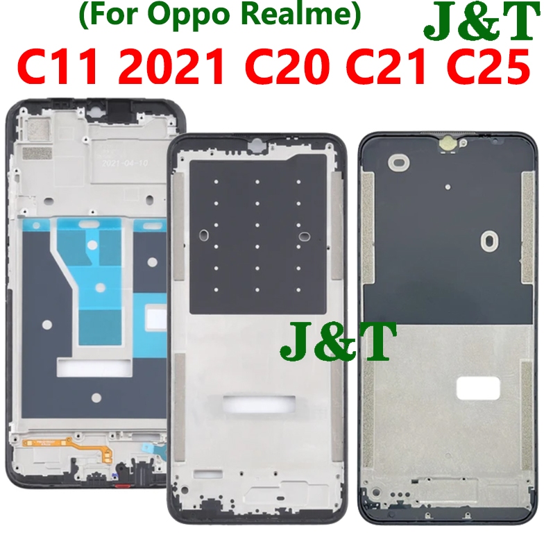 For Realme C11 2021 C20 C21 C25 LCD Front Middle Frame Housing ...
