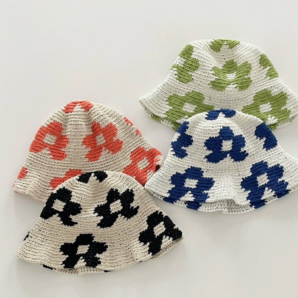 Niche Designer Hat Handmade Crochet Bucket Hat Flower Pot Hat Handmade ...