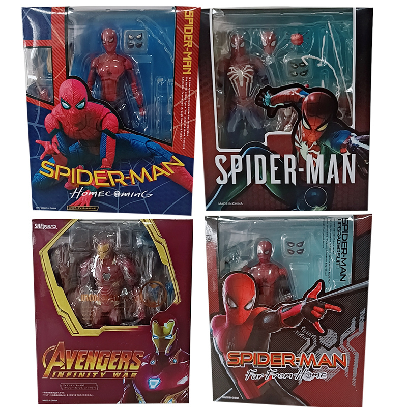 Set 4 Action Figure Marvel Avengers 15 Cm - Spider-Man, Iron Man, Captain America E Hulk - 2