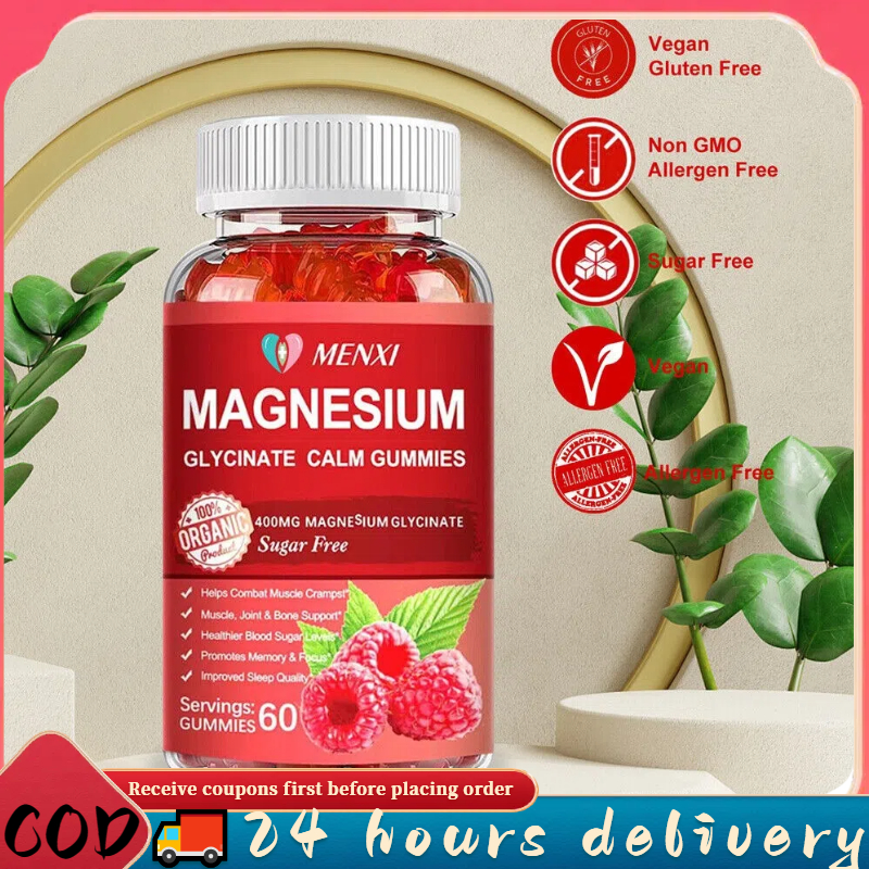 [COD] Magnesium Glycinate Gummies Raspberry Flavor Magnesium Supplement