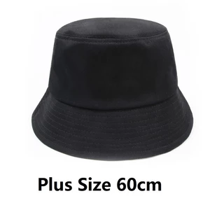 Big hat Head Man Large Size Sun Hat Women Beach Fisherman Hat Pure Cotton  Panama Cap Plus Size Bucket Hats 61-65cm