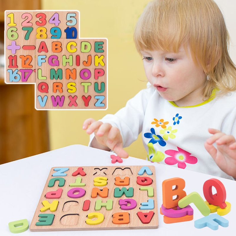 NT Baby Kids Toys Numeric Alphabet Block Puzzle Children's Early ...