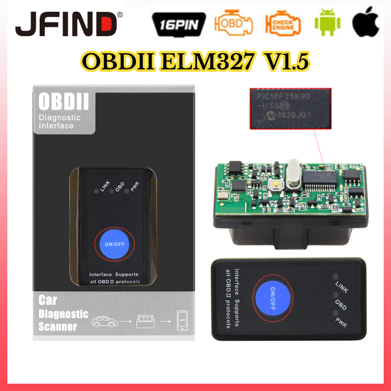 【Spot goods】ELM327 V1.5 Car Scanne Check Engine ECU Error Bluetooth4.0 ...
