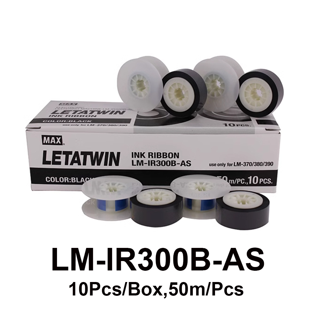 10Pcs/Box LM-IR300B-AS 50m Label tape MAX Ribbon For MAX LETATWIN Cable ...