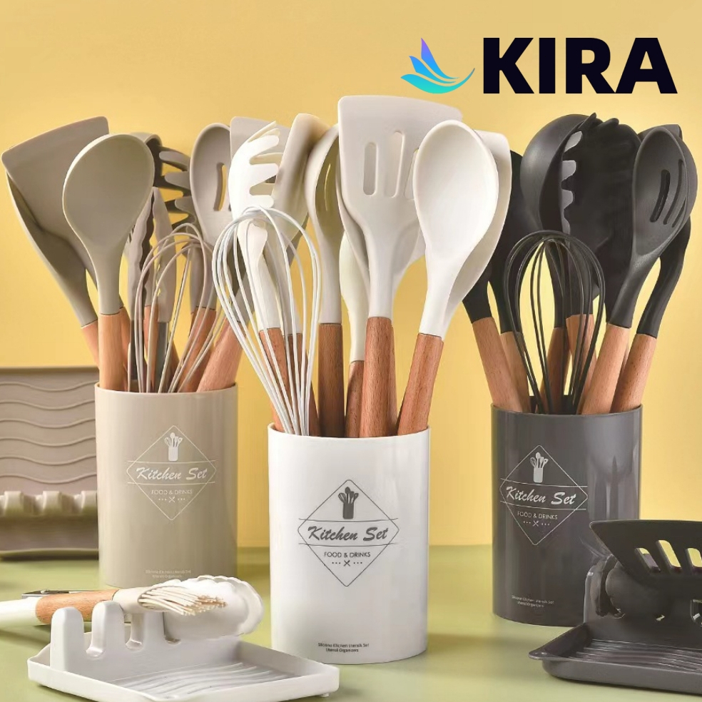 Kira Silicone Kitchen Utensils Set Pcs Non Stick Silicone Cooking