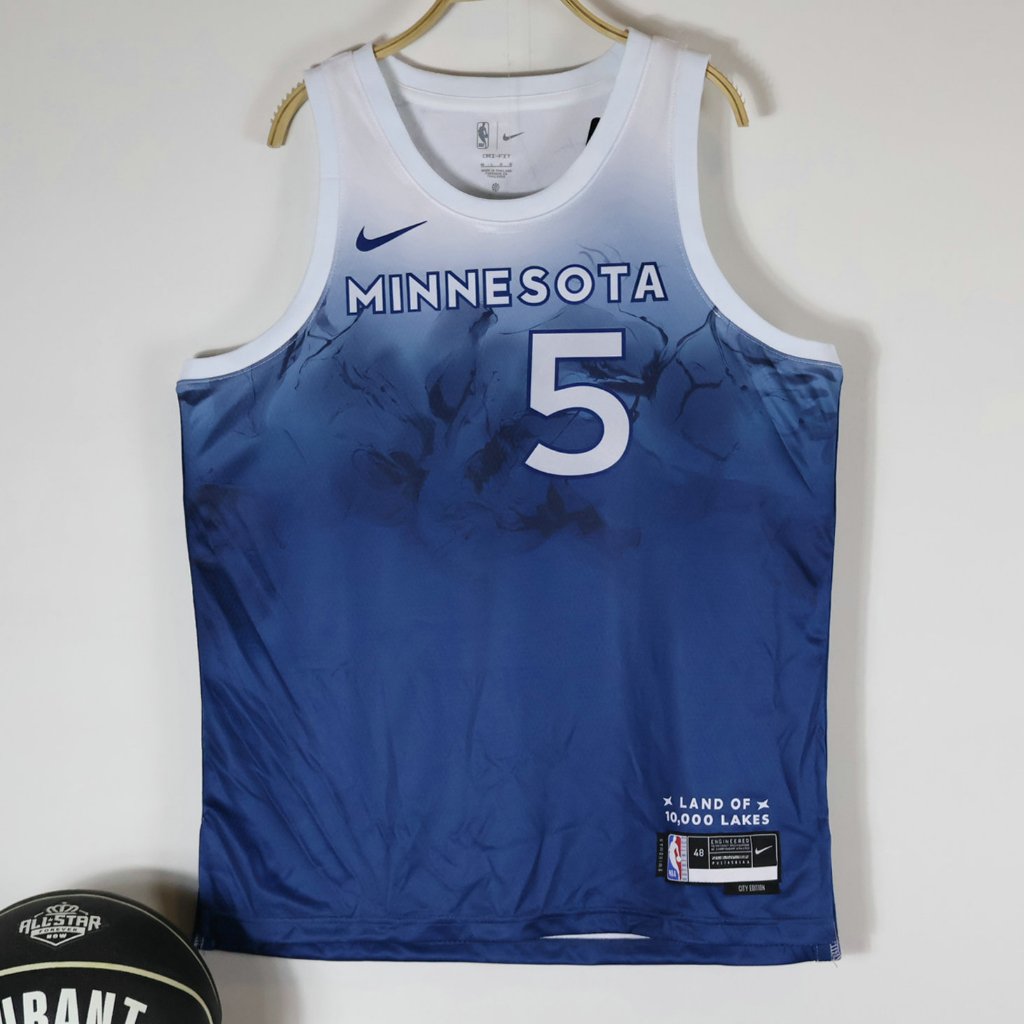 【High Quality】202324 Men's New Original Timberwolves 5 Anthony