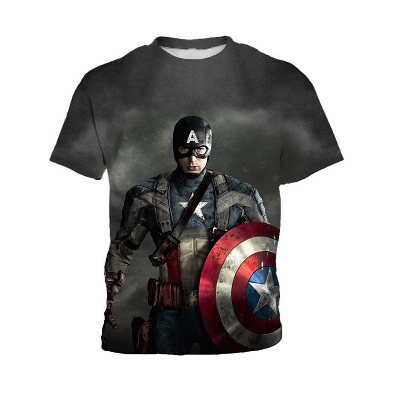 In Stocks 2024 marvel captain america T Shirt baju for kids croptop boys girls cosplay shirt Shopee Philippines