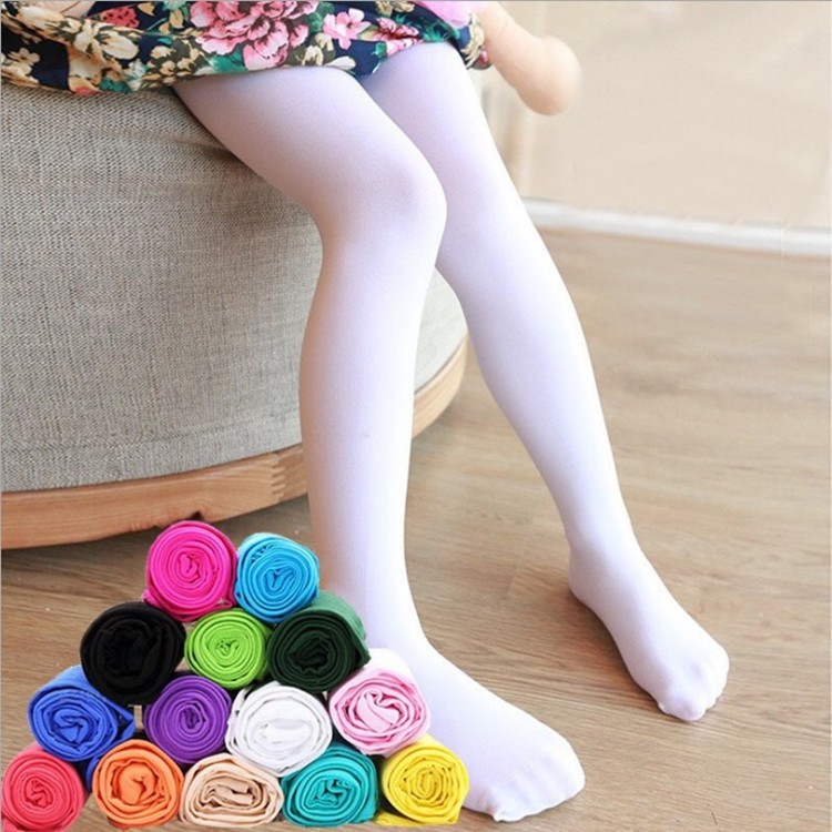 NEW Classic white Toddler Girls Kids Leggings Socks Footed Tights