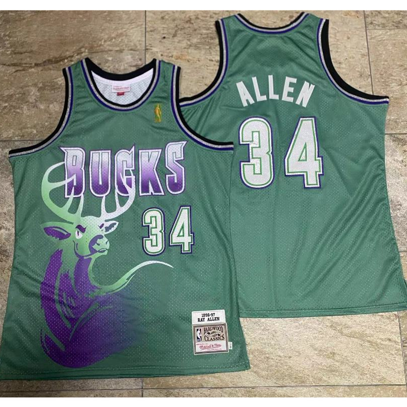 Mitchell & Ness Men's NBA Reload Swingman Jersey Bucks 1996 Ray Allen