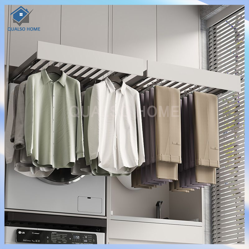 Invisible Clothes Hanger Washing Machine Pant Rack Wardrobe Built-in ...