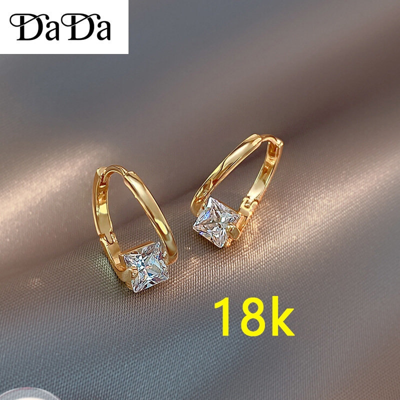 18k Gold earring Exaggerate Big Carved Circle Hoop Ear ring Earrings Simple  Party Round Loop Earrings for Women Jewelry