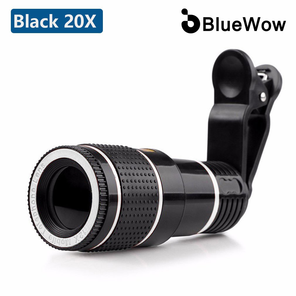 BlueWow 20 Times Zoom mobile phone lens telephoto mobile phone external  telescope head for Long dista