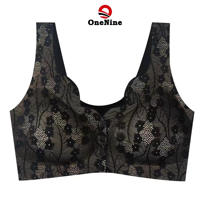 【35 100kg】japan Plus Size Medical Front Button Bra Seamless Push Up Bra For Women Ultra Light 