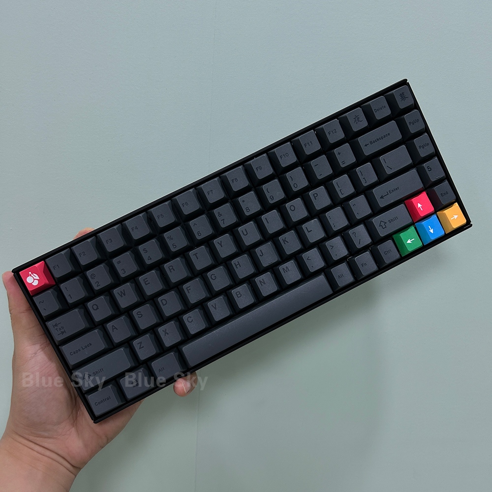 Thai Minimalist grey keycaps PBT Dye-sub cherry profile 61/64/68/84/96 ...
