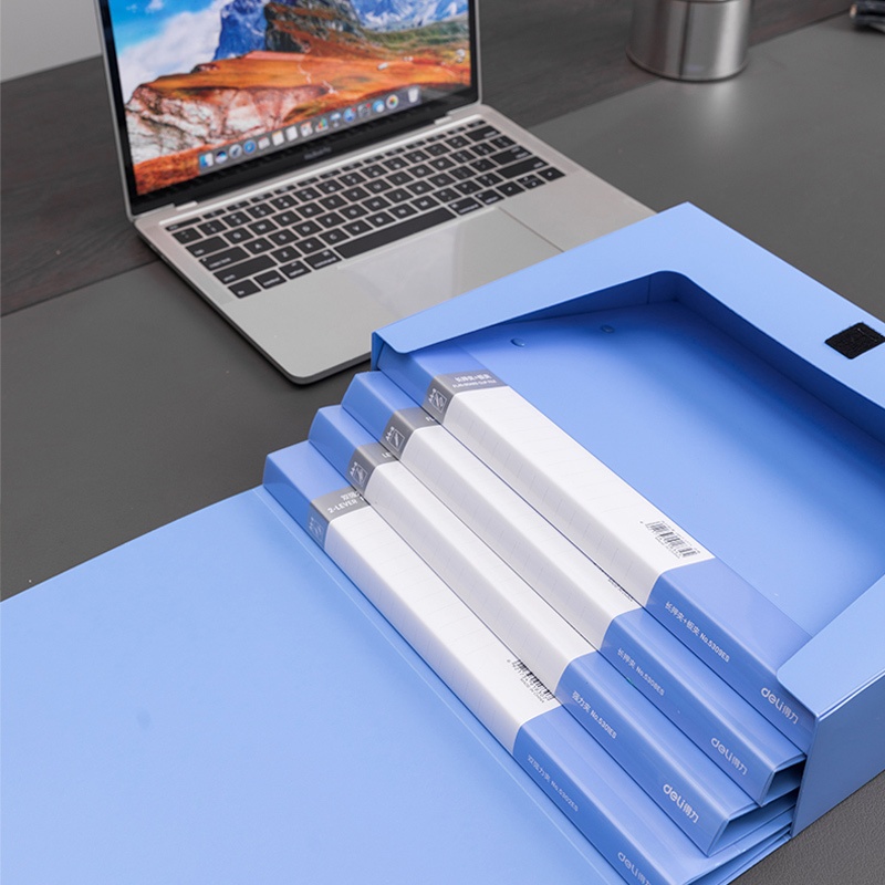 Deli 5623ES_55mm file box (blue) (piece) | Shopee Philippines