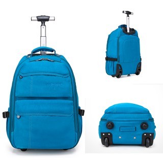 Business Trolley Bag [Free Rain Cover+Padlock+Umbrella Storage Bag] Trolley  Backpack Ladies Backpack Boarding Bag Trolley Travel Bag Invisible Wheel