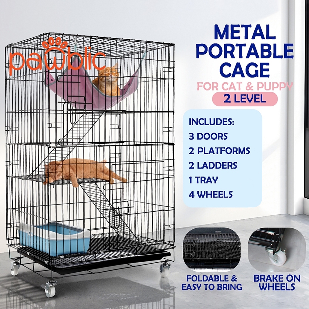 Foldable cat cage best sale