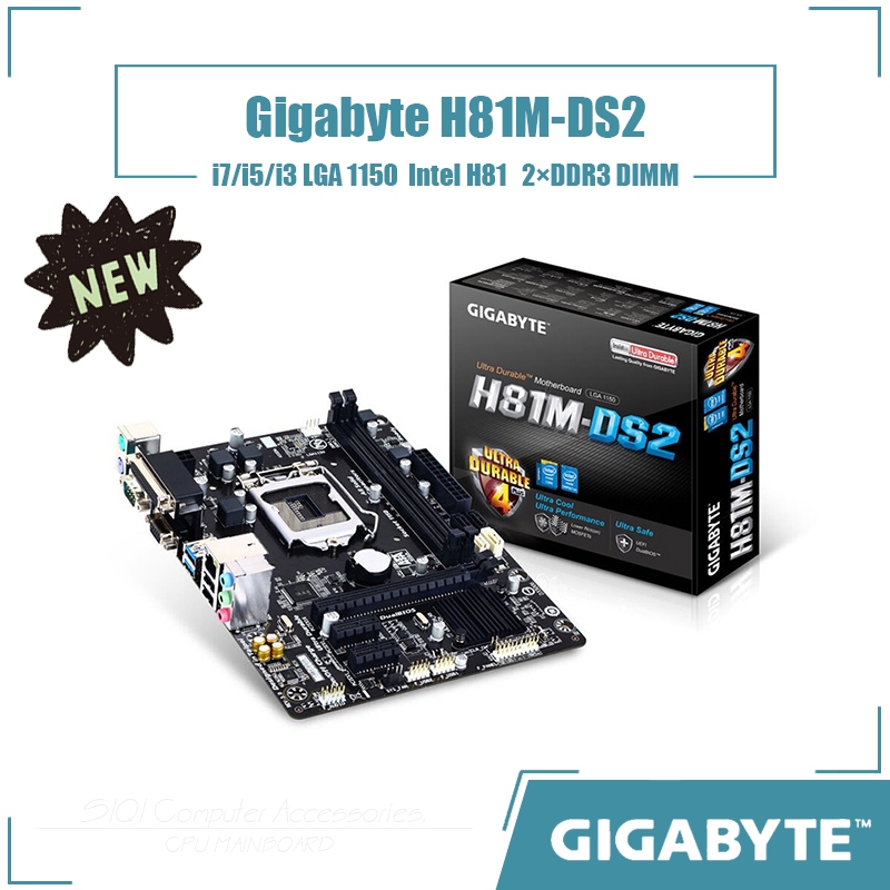 [New] Gigabyte H81M-DS2 Motherboard Intel H81 LGA 1150 DDR3 SATA3.0 ...