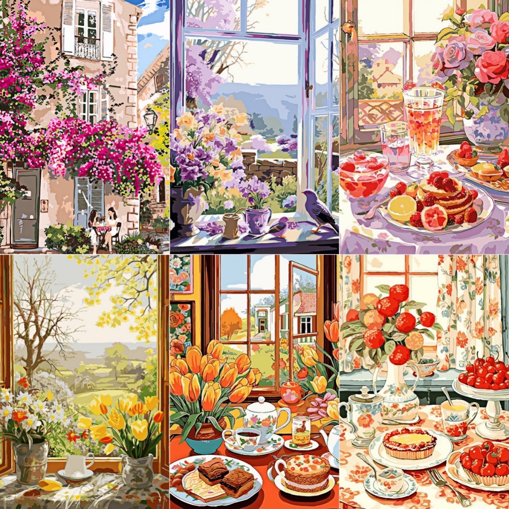 DROFE / Paint By Numbers / Spring / Digital Oil Painting by numbers ...