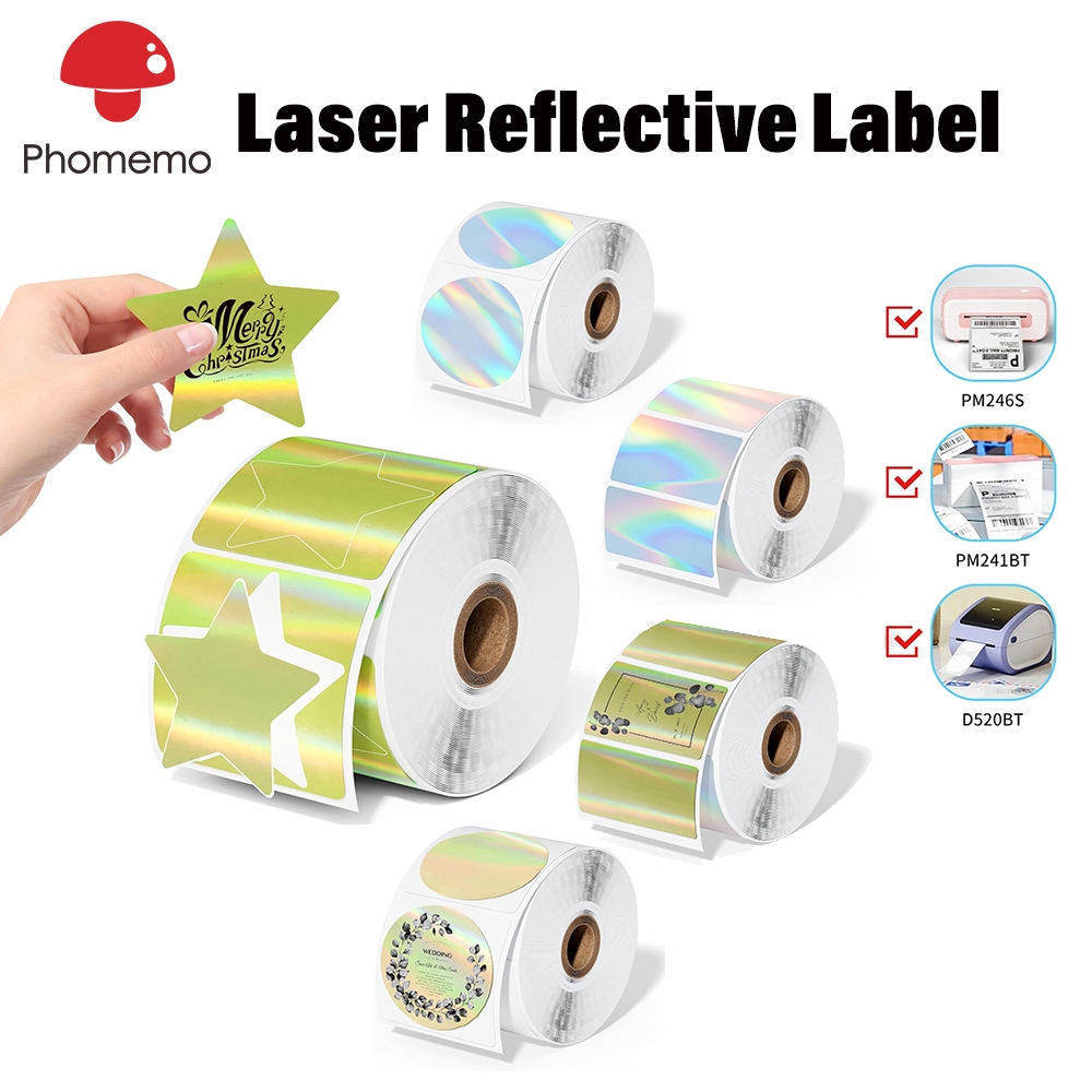 Phomemo Reflective Thermal Label Sticker For PM-241BT/D520/246S Waybill ...