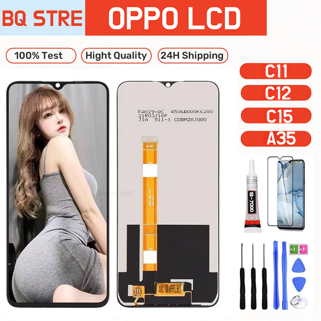 REALME C11 C12 C15 LCD OPPO A15 A15S LCD Touch Screen Digitizer ...