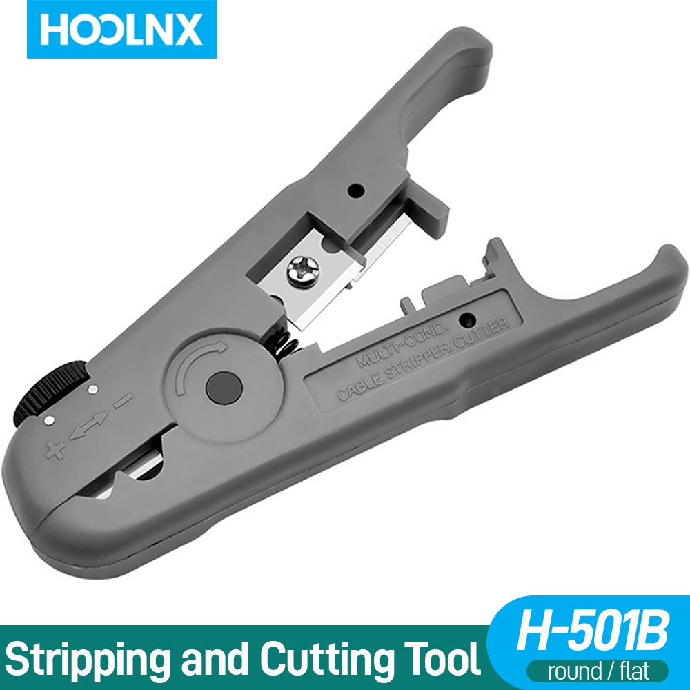 HOOLNX Cable Stripping and Cutting Tool Adjustable Knob For Ethernet ...