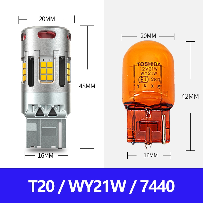 GEX BAU15S Super Bright LED Amber Indicator Globes – No Hyper Flash, 12V, 2-Pack