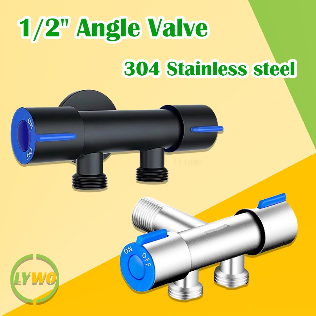 Angle Valve 2 Way 1 2 Two Way Angle Valve 12 Toilet Valve 304 Stainless Steel Faucet Switch 6817