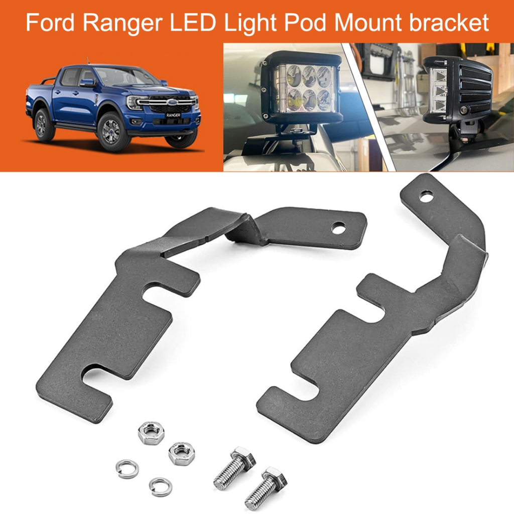 Ford Ranger Hood Ditch LED Light Pod Mount bracket Low Profile Mount