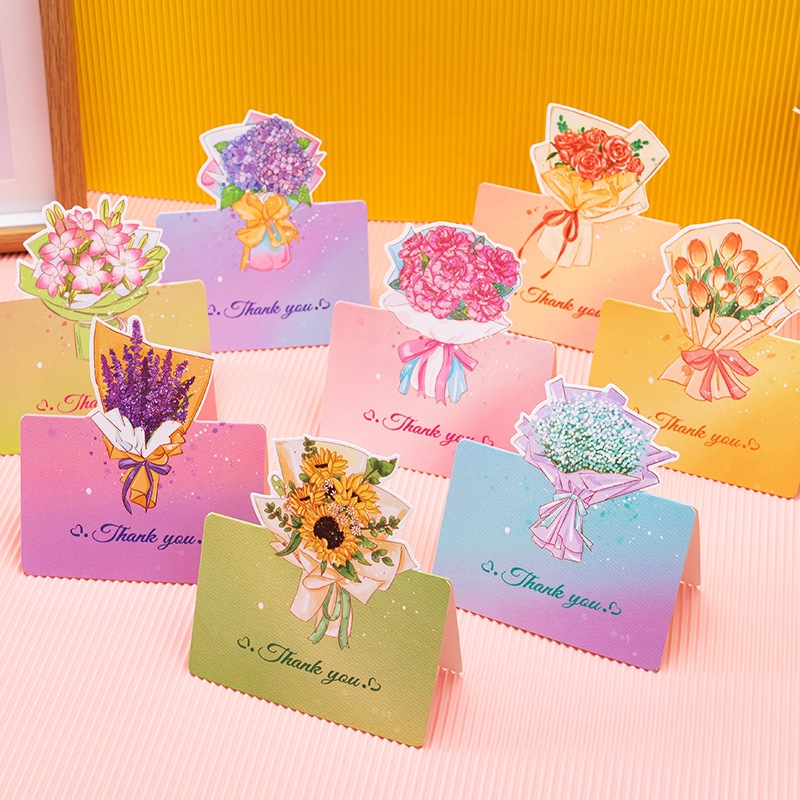 Valentine's Day Greeting Cards Flower Pattern Message Cards Mother's ...