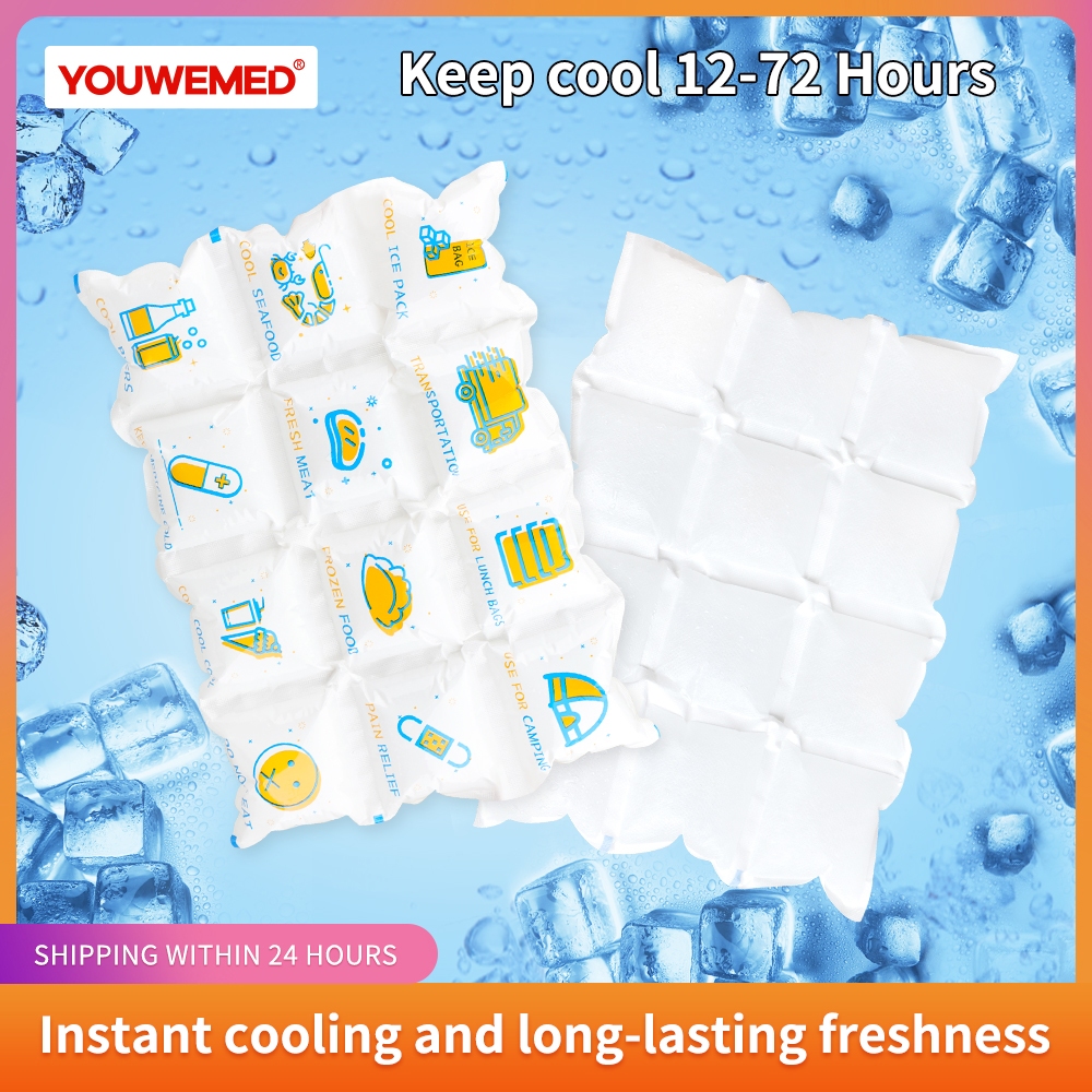 Reusable Gel Ice Bag 3 * 4/Sheet Lightweight Food Ice Pack Sheets for