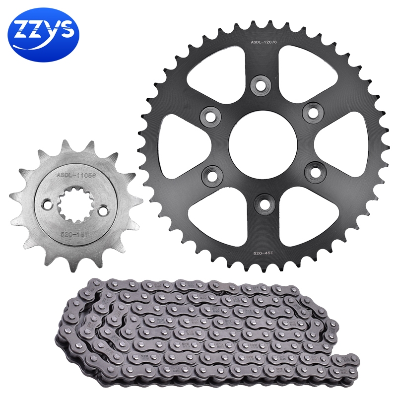 520 15T 42T 45T Motorcycle Front Rear Sprocket Chain Set For KTM Duke ...