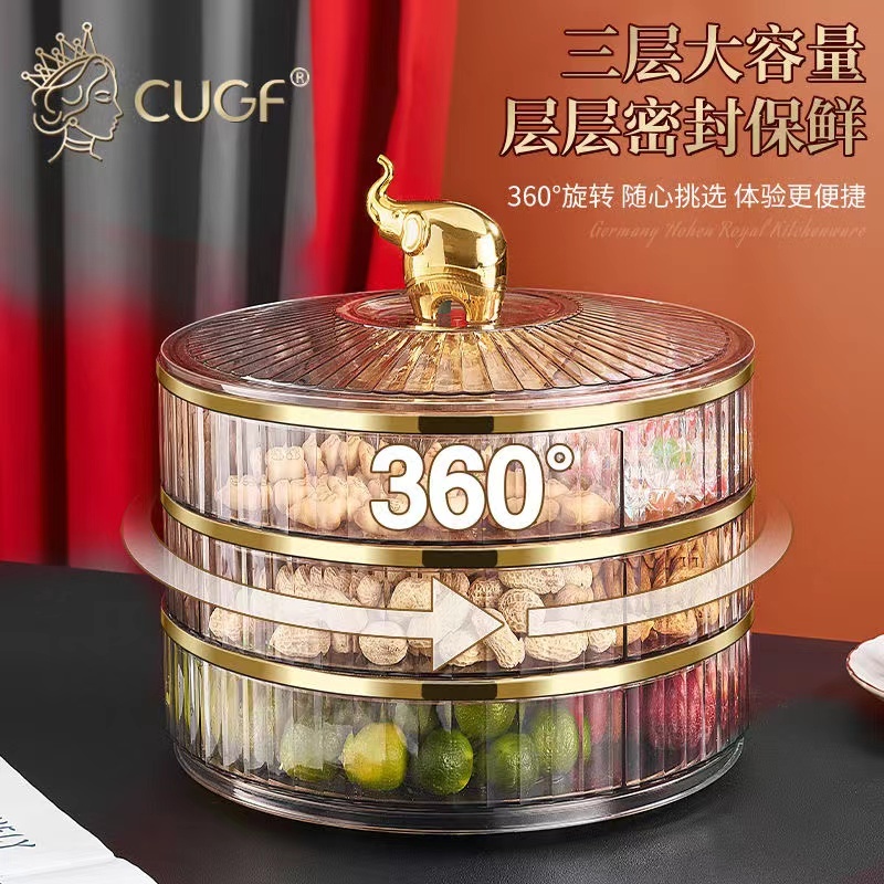 kuih raya container Candy Tray New Year Fruit Snack Storage Dried Box ...