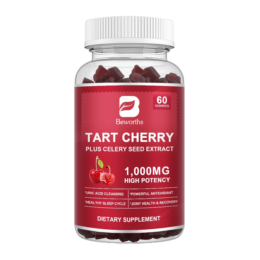 BEWORTHS Tart Cherry Gummies 1000mg Per Uric Acid Purification Relieves ...