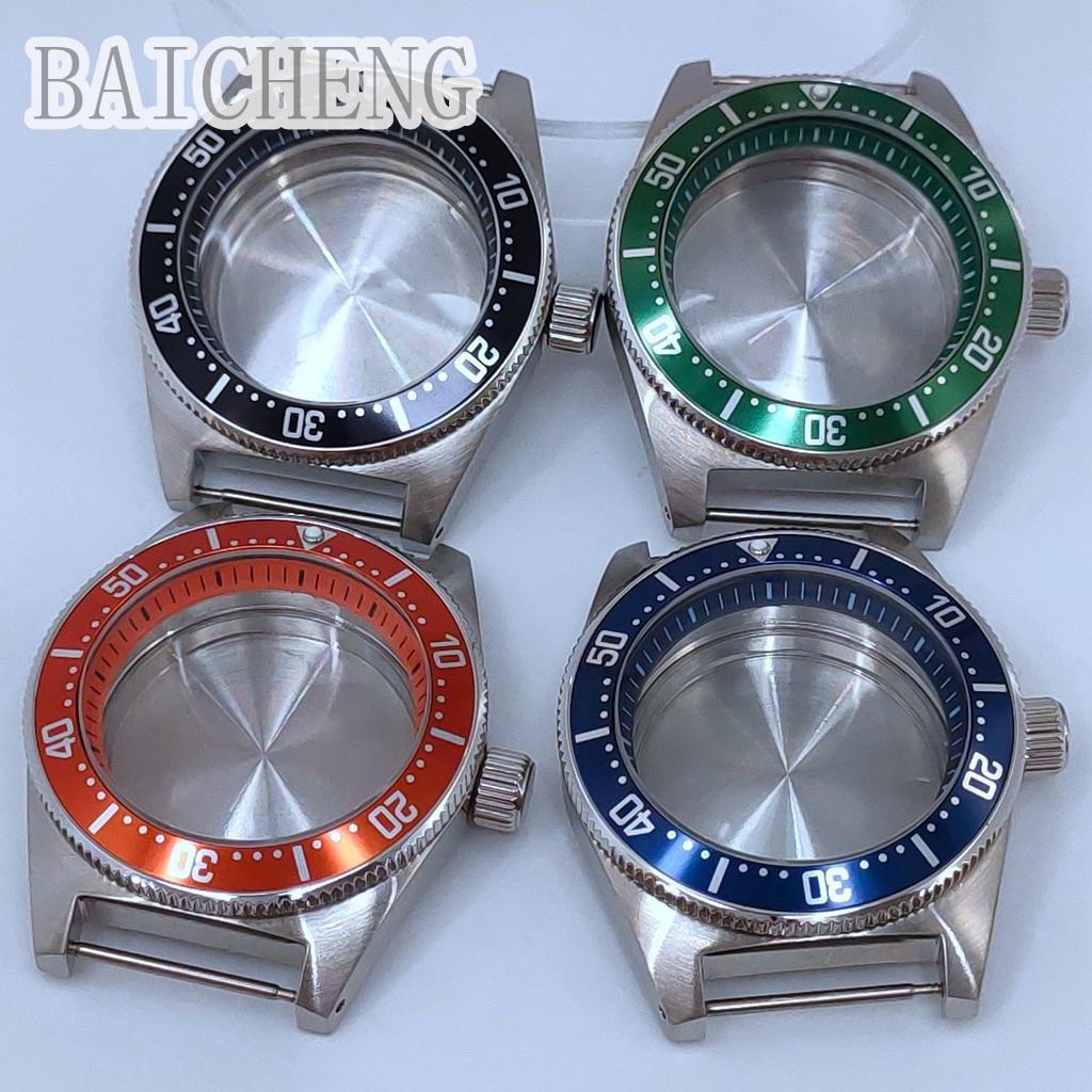 BAICHENG 40mm Black Blue Stainless Steel Watch Case Black Blue Green ...