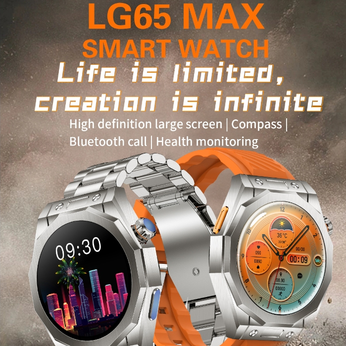 ⌚✨ LG65 Max SmartWatch/Fitness band/Bracelet: Smart receive msg alarm  clock,Music control, heart rate monitoring, blood pressure, blood