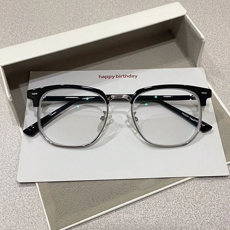 Fashion Graded Eyeglasses With Grade 50 100 150 200 250 300 350 400 450 500 550 600 Man Anti 6202