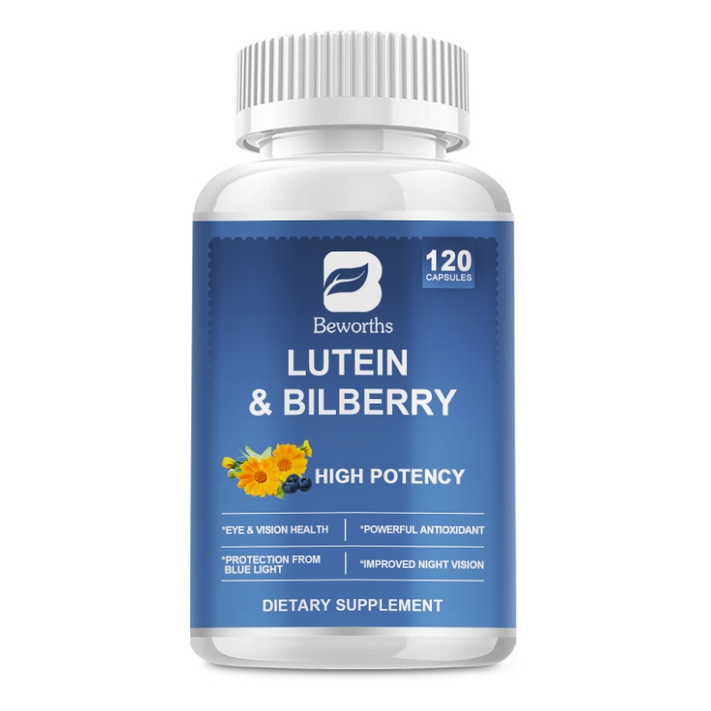 BEWORTHS Lutein Bilberry Capsules Antioxidant Relieve Eye Fatigue and Protect Eye Health Improve