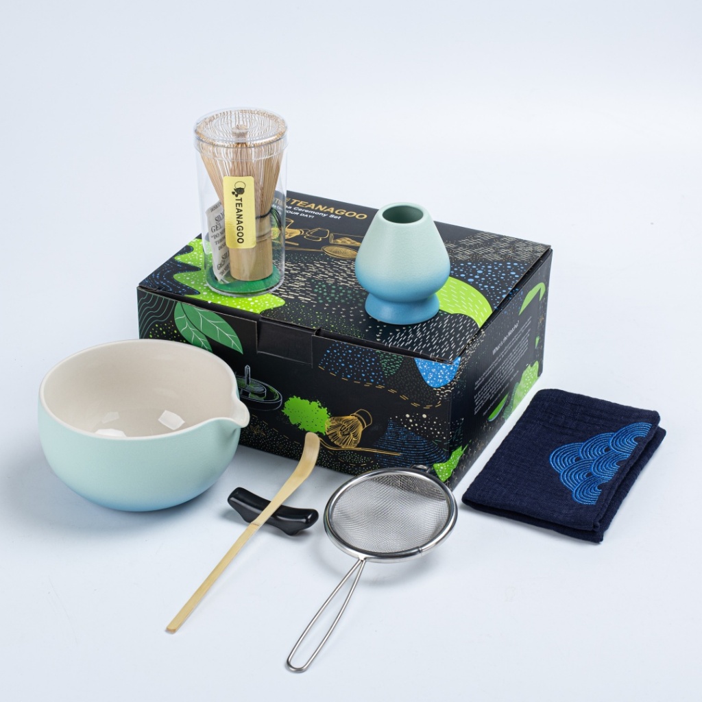 TEANAGOO Japanese Tea Set (7pcs) Matcha Whisk Set Matcha Bowl with ...