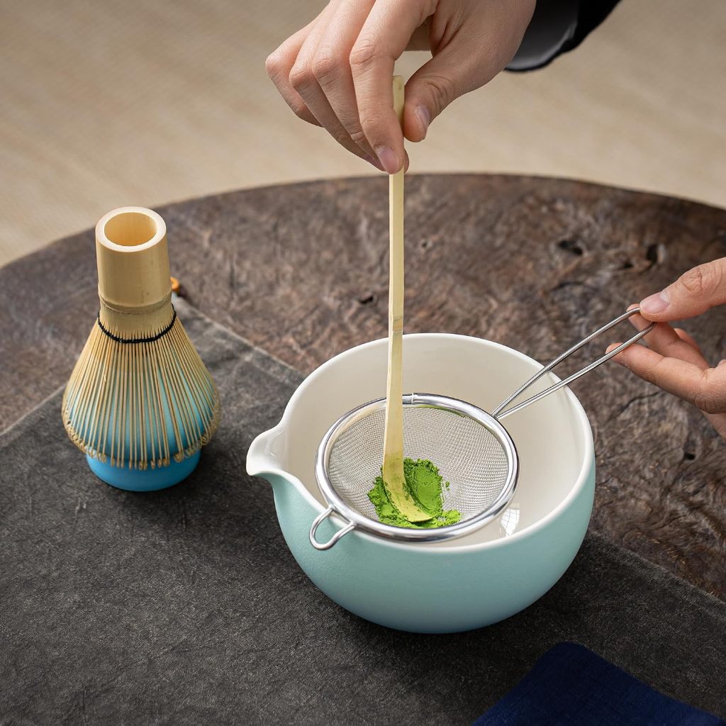 TEANAGOO 7-Piece Matcha Set, Matcha Whisk Set, Matcha Bowl Bamboo Matcha Whisk (chasen), Scoop (chashaku), Matcha Whisk Holder, Tea Making Set.Matcha Green Tea Powder Kit