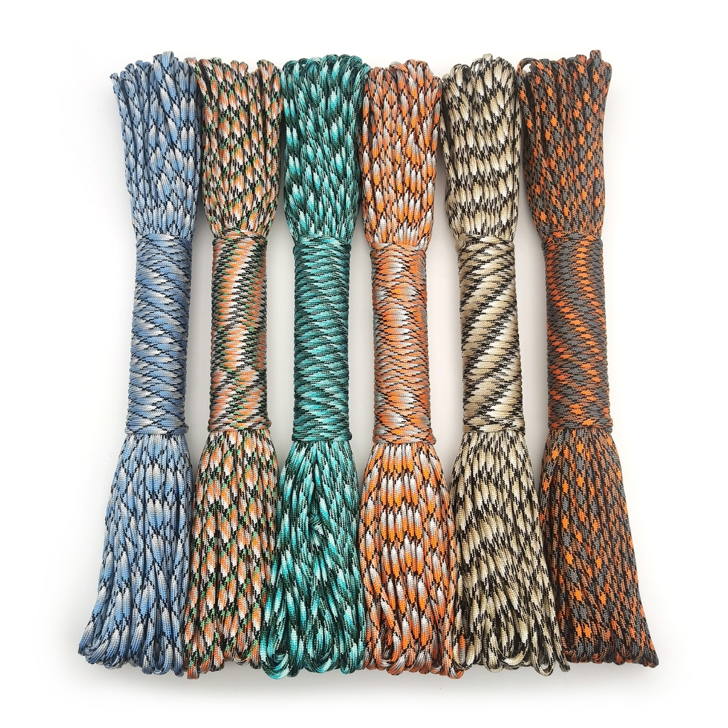 31m Length 4mm Diameter Camouflage Outdoor 7-Core Paracord Clothesline ...