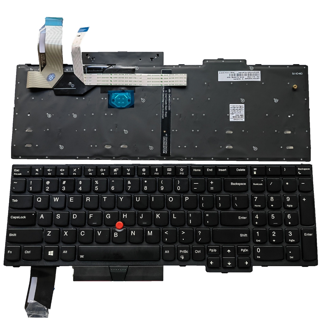 US/RU Laptop Keyboard for Lenovo Thinkpad E580 E585 E590 E595 L580 L590 ...